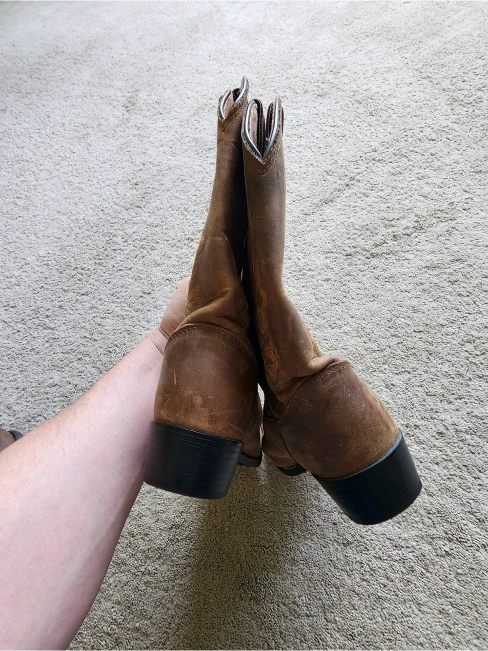 Justin Boots Brown Kids Western Cowboy Boots